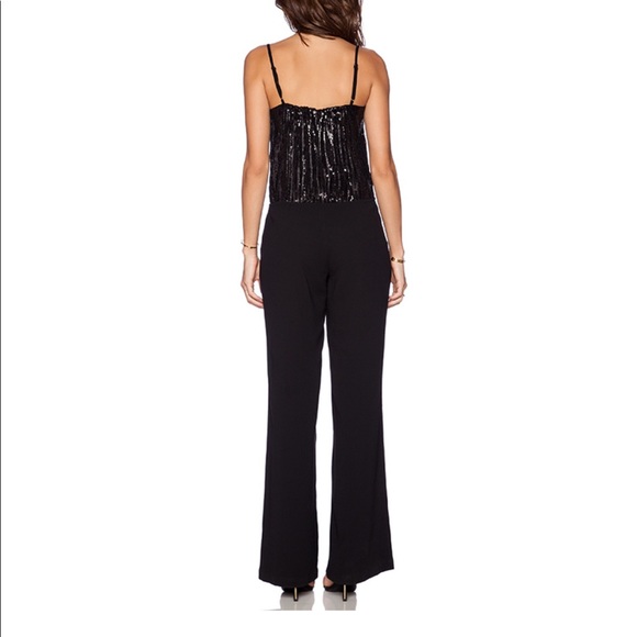❤️ Ella Moss Black Sequin Wide Leg Jumpsuit XS/S - Picture 7 of 8